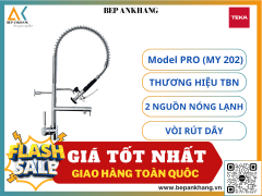 Vòi rửa 2 đầu vòi nóng lạnh Inox 304  TEKA PRO (MY 202) - Crom